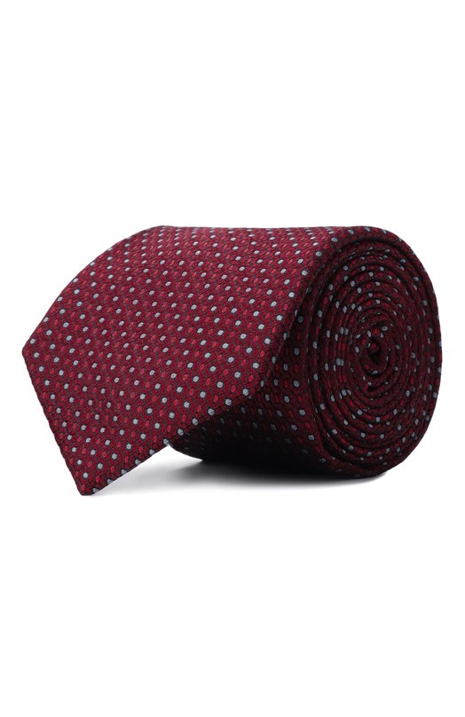 Шелковый галстук Canali 18/HJ04406 Бордовый 18/HJ04406