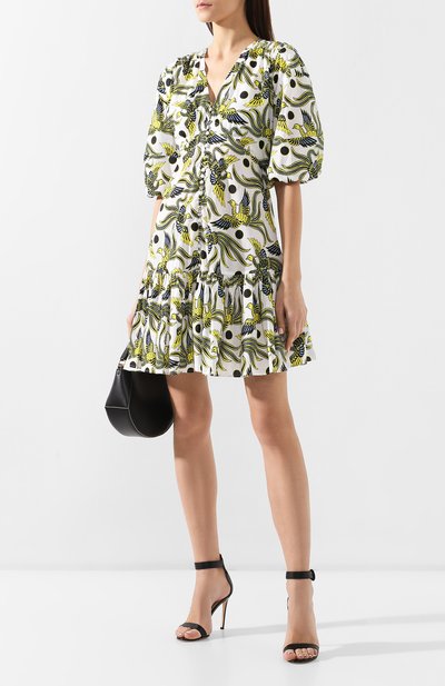 Хлопковое платье KENZO белого цвета по цене 58800 руб., арт. 2R012855J, фото 2 Хлопковое платье KENZO, арт. 2R012855J, фото 2