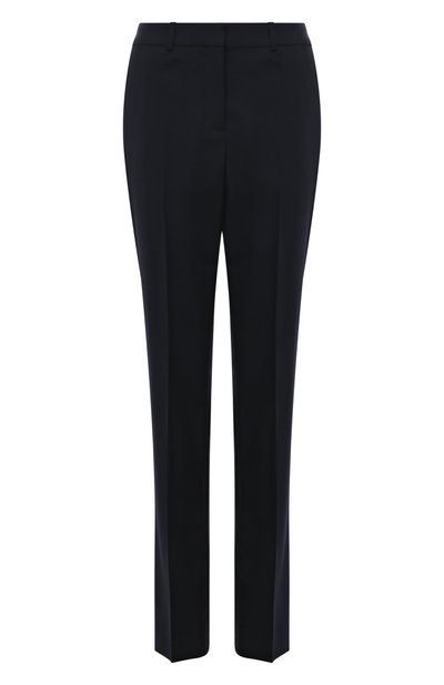 Шерстяные брюки BOSS темно-синего цвета по цене 29950 руб., арт. 50490045, фото 1 Шерстяные брюки BOSS, арт. 50490045, фото 1
