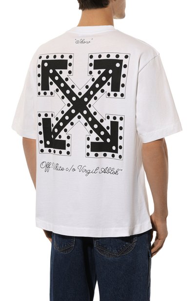 Хлопковая футболка OFF-WHITE, арт. 0MAA120W24JER003, фото 4