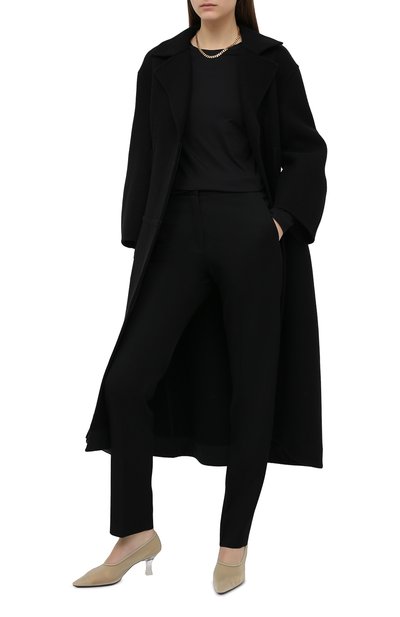 Шерстяные брюки JIL SANDER черного цвета по цене 84050 руб., арт. JSWR305720-WR202500, фото 2 Шерстяные брюки JIL SANDER, арт. JSWR305720-WR202500, фото 2