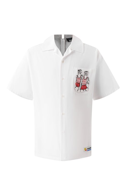 Хлопковая рубашка MSGM 3840ME06X/257100 Белый 3840ME06X/257100