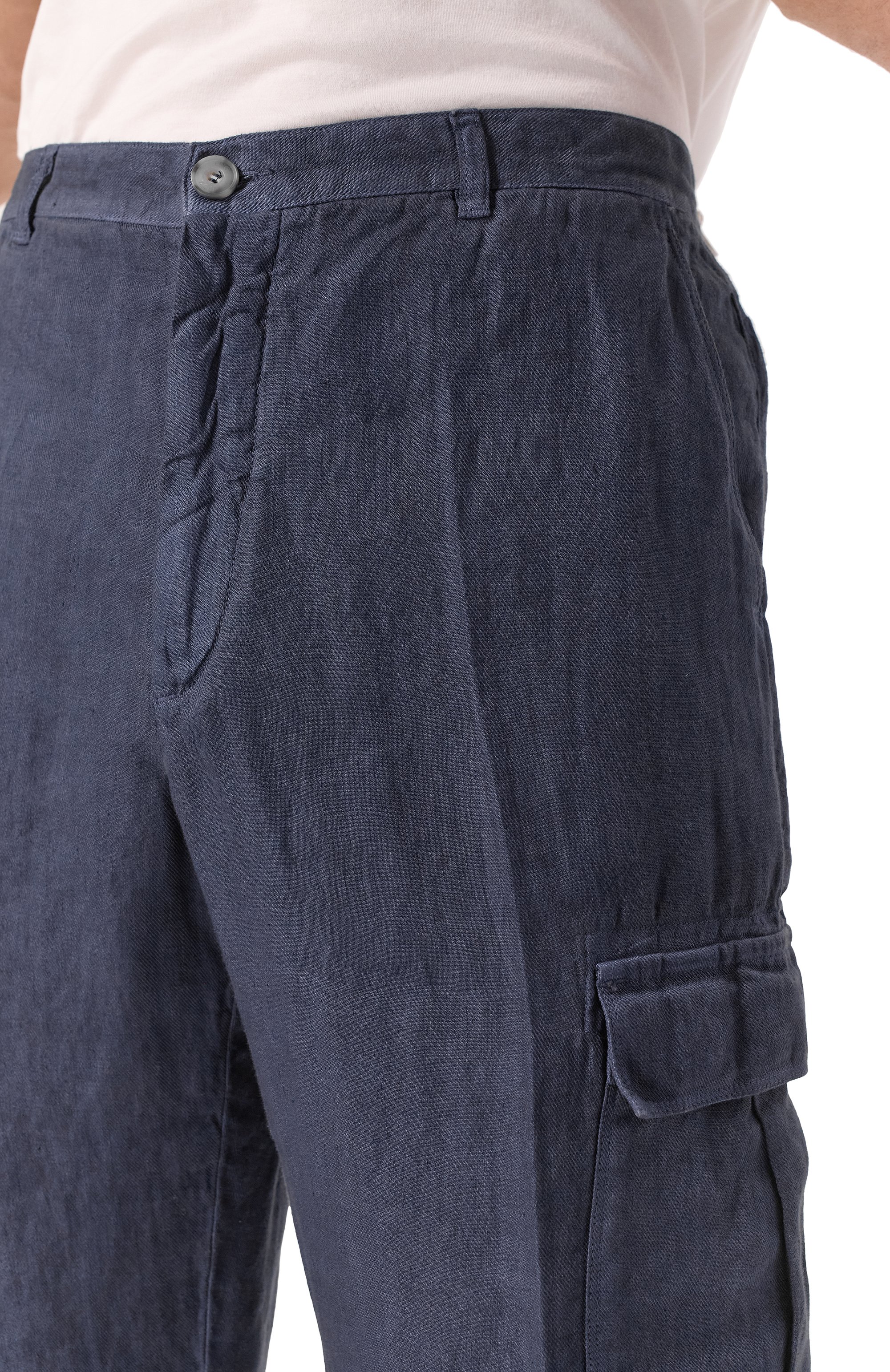 Льняные брюки-карго 120% LINO, арт. 32ALIM29DX/D943/S00, фото 5