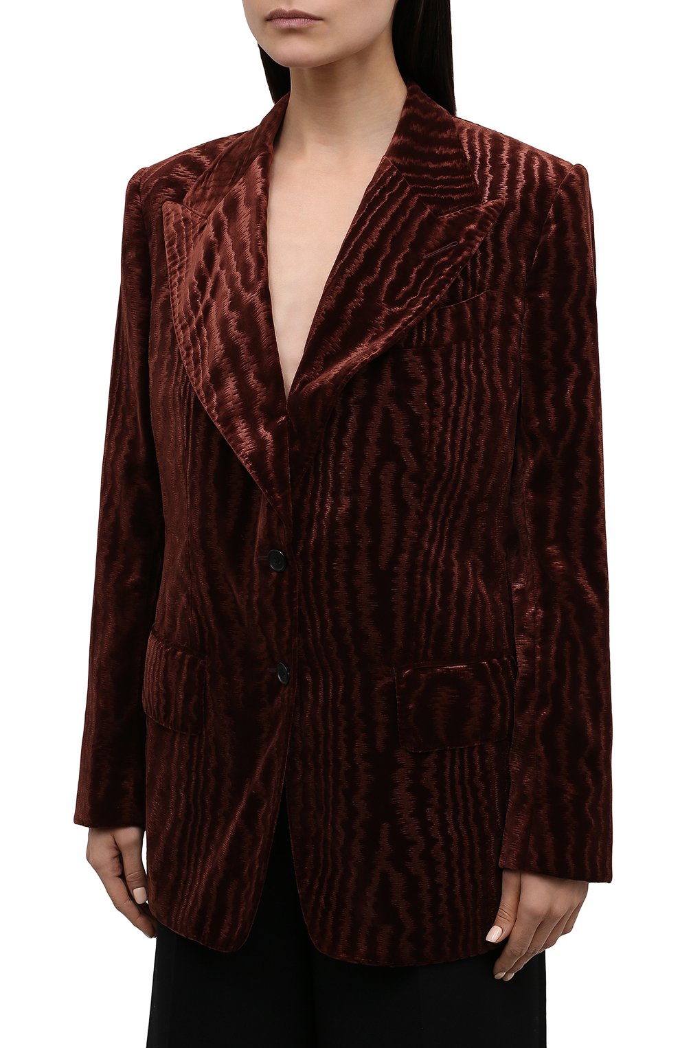 Жакет TOM FORD коричневого цвета по цене 418500 руб., арт. GI2835-FAP166, фото 3 Жакет TOM FORD, арт. GI2835-FAP166, фото 3