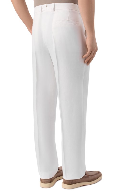 Льняные брюки BOSS Camel 50561375 Белый  50561375 Фото 4