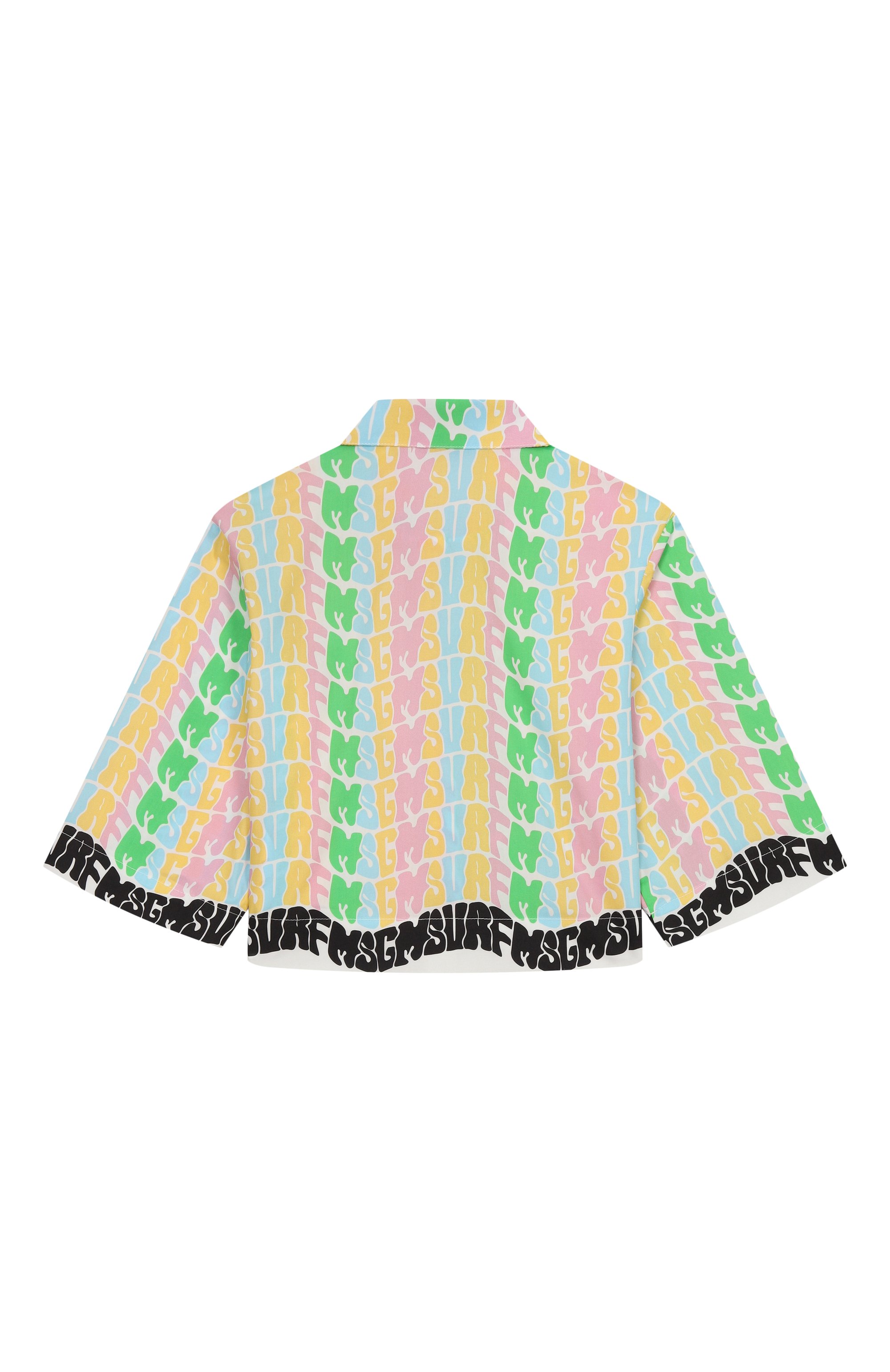 Хлопковая рубашка MSGM KIDS, арт. S5MSJGSI245, фото 2