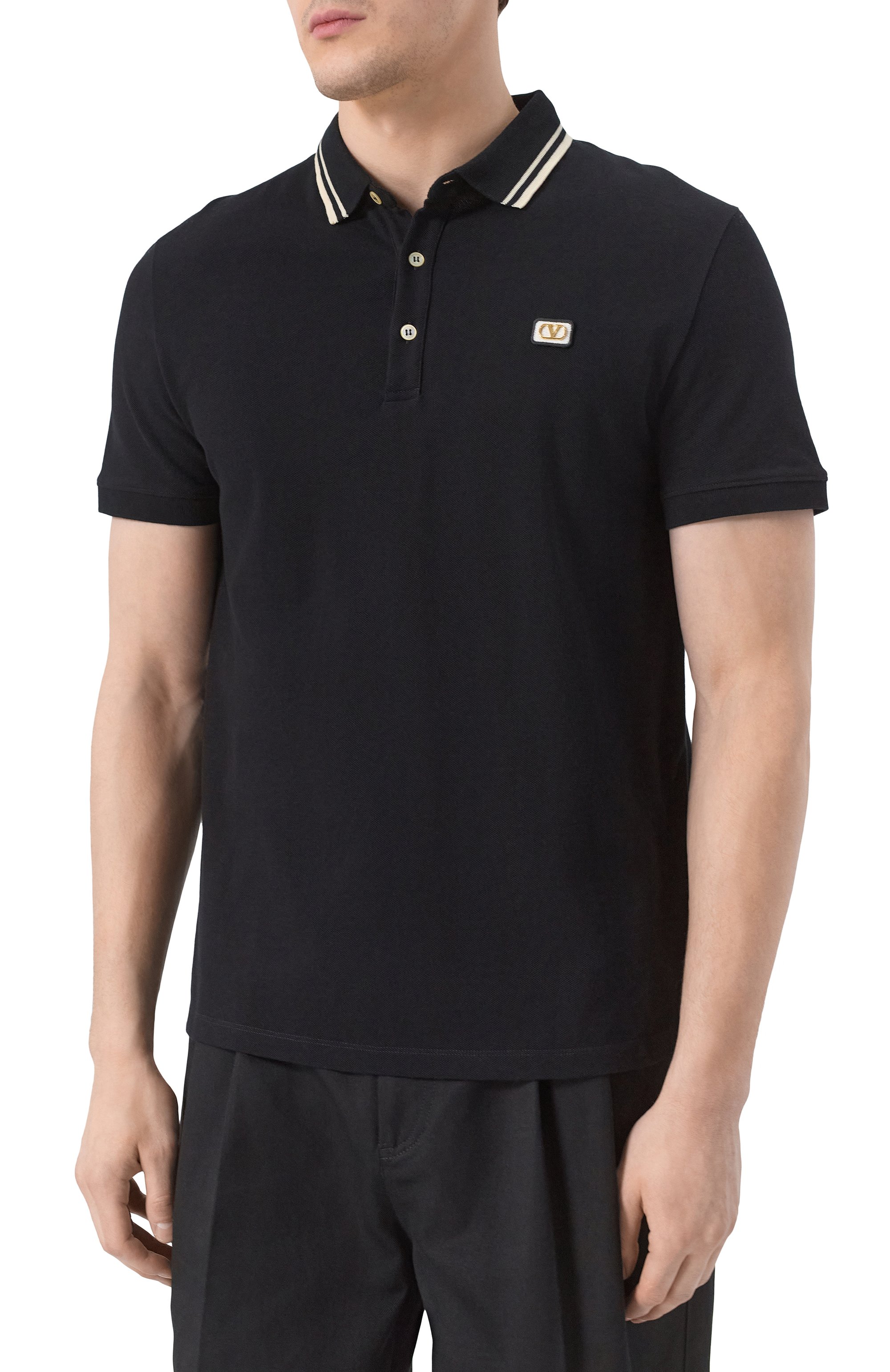 Хлопковое поло VALENTINO, арт. 6V3MH01KAQK, фото 3