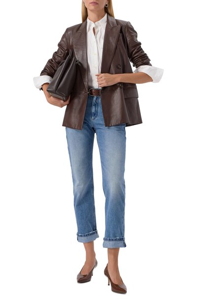 Кожаные туфли robbie 55 GIANVITO ROSSI коричневого цвета по цене 99100 руб., арт. G22273.55RIC.NUIBR0W, фото 2 Кожаные туфли robbie 55 GIANVITO ROSSI, арт. G22273.55RIC.NUIBR0W, фото 2