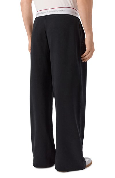 Хлопковые брюки DSQUARED2 черного цвета по цене 49950 руб., арт. S74KB1152/D25028, фото 4 Хлопковые брюки DSQUARED2, арт. S74KB1152/D25028, фото 4