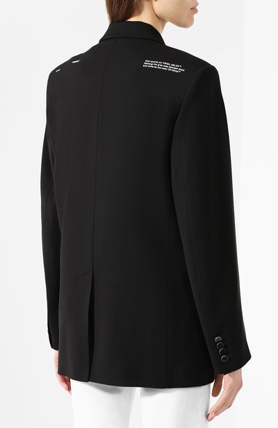 Жакет OFF-WHITE черного цвета по цене 114500 руб., арт. 0WEF032R205150681000, фото 4 Жакет OFF-WHITE, арт. 0WEF032R205150681000, фото 4