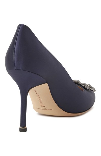Текстильные туфли hangisi 90 MANOLO BLAHNIK темно-синего цвета по цене 142500 руб., арт. 9XX-0663/SAT, фото 5 Текстильные туфли hangisi 90 MANOLO BLAHNIK, арт. 9XX-0663/SAT, фото 5