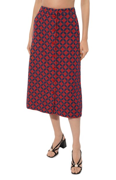 Хлопковая юбка GUCCI, арт. 649618 ZAF6X, фото 3