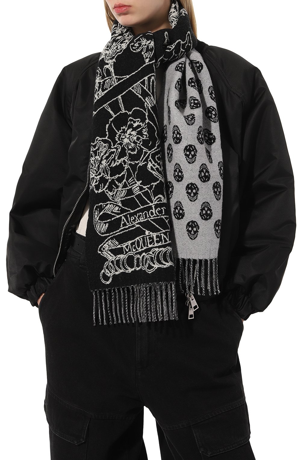 Двусторонний шарф ALEXANDER MCQUEEN, арт. 755076/3200Q, фото 3