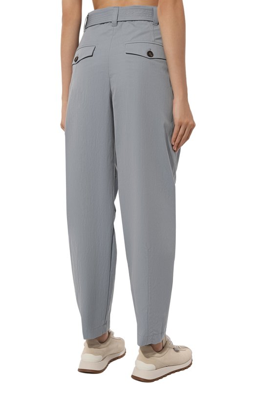 Хлопковые брюки Brunello Cucinelli ML180B1346 Голубой  ML180B1346 Фото 4