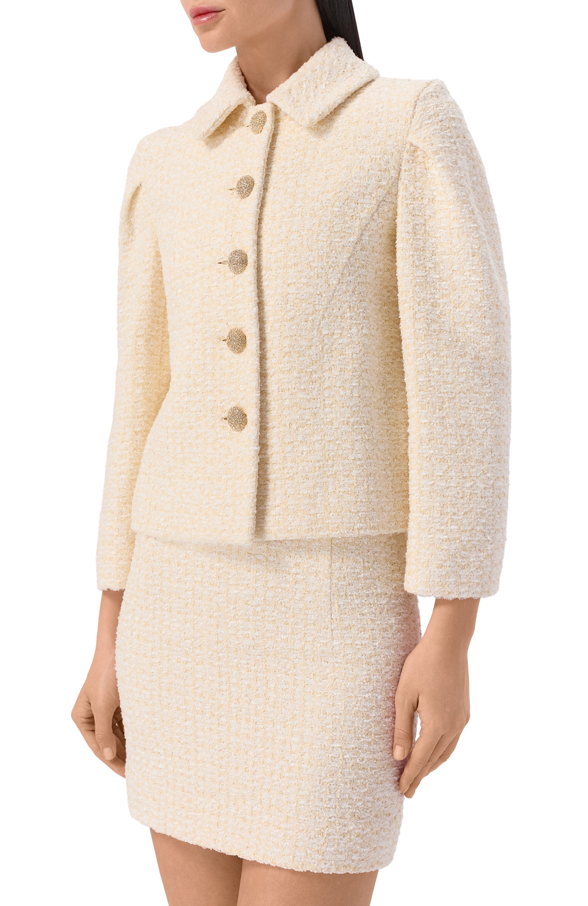 Твидовый жакет MVST, арт. M26.2PW.J005/F108 IV0RY B0UCLE, фото 3