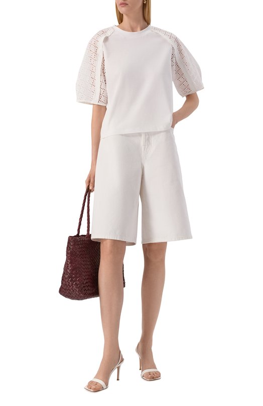 Хлопковый топ 3.1 Phillip Lim S251-10314PJB Кремовый  S251-10314PJB Фото 2
