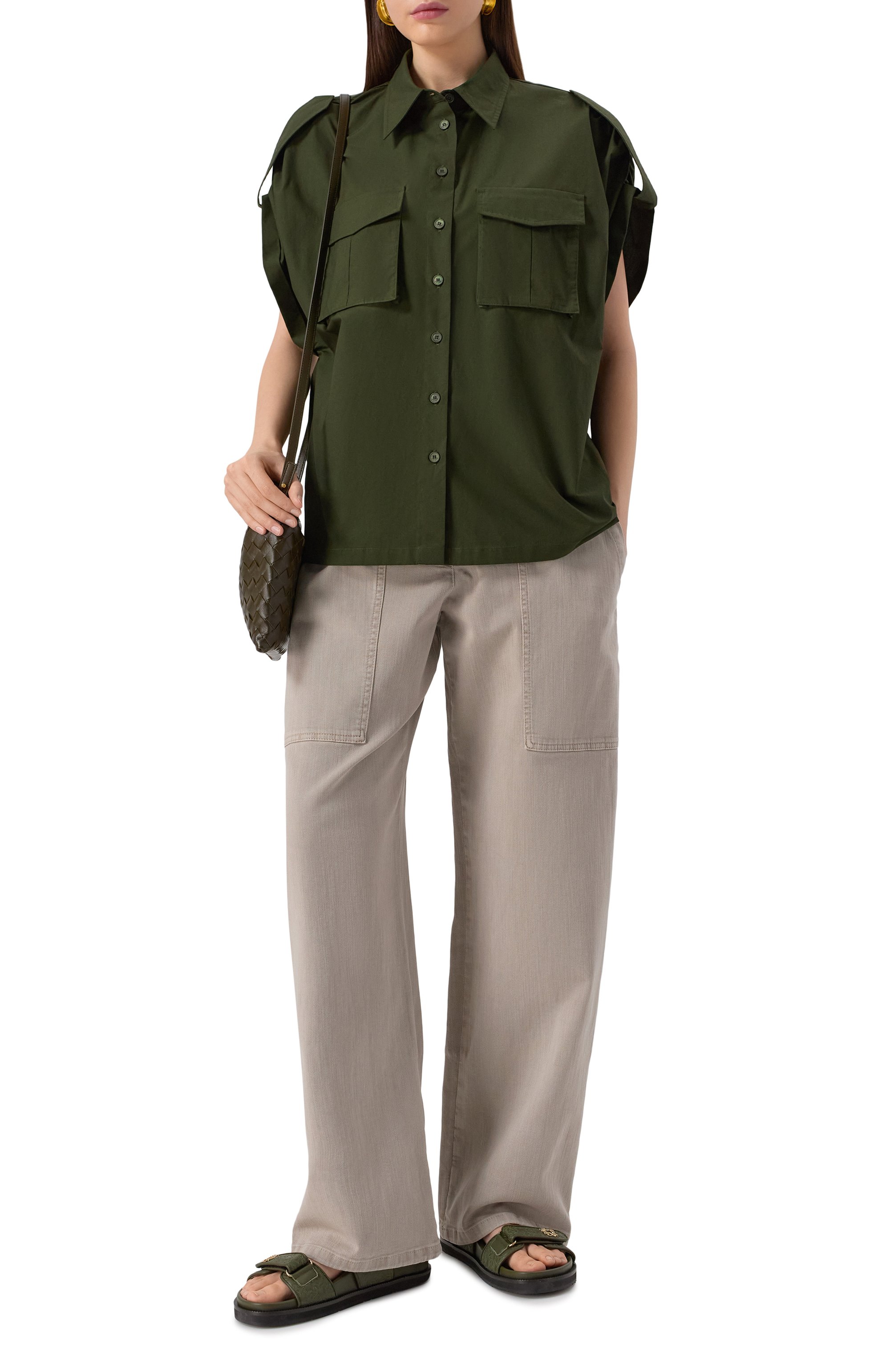 Хлопковая рубашка ELIE SAAB, арт. SH089NS25/P0009, фото 2