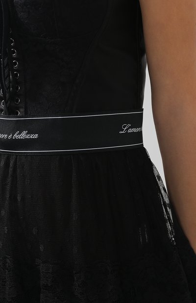 Приталенное многоярусное платье со шнуровкой DOLCE & GABBANA, арт. F6B4MT/GDK04, фото 5