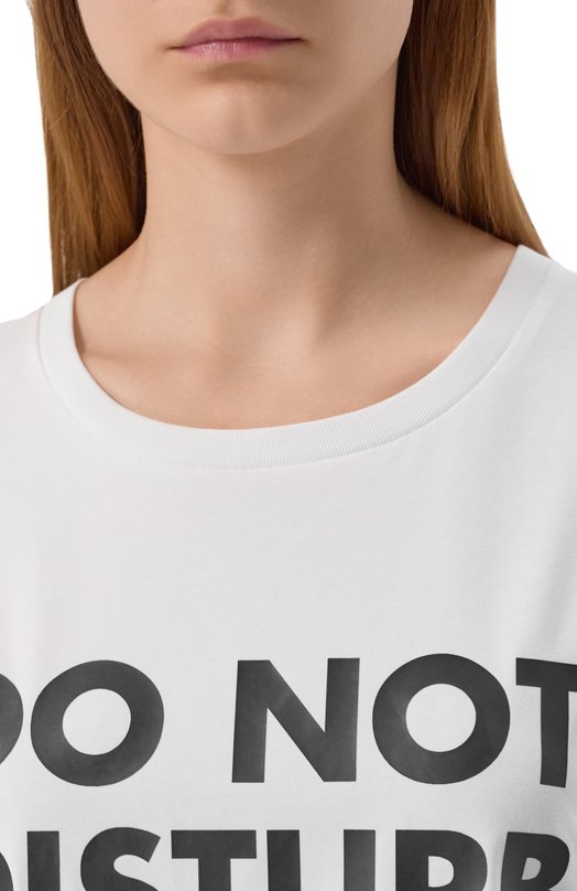 Хлопковая футболка Moschino V0704/4410 Белый  V0704/4410 Фото 5