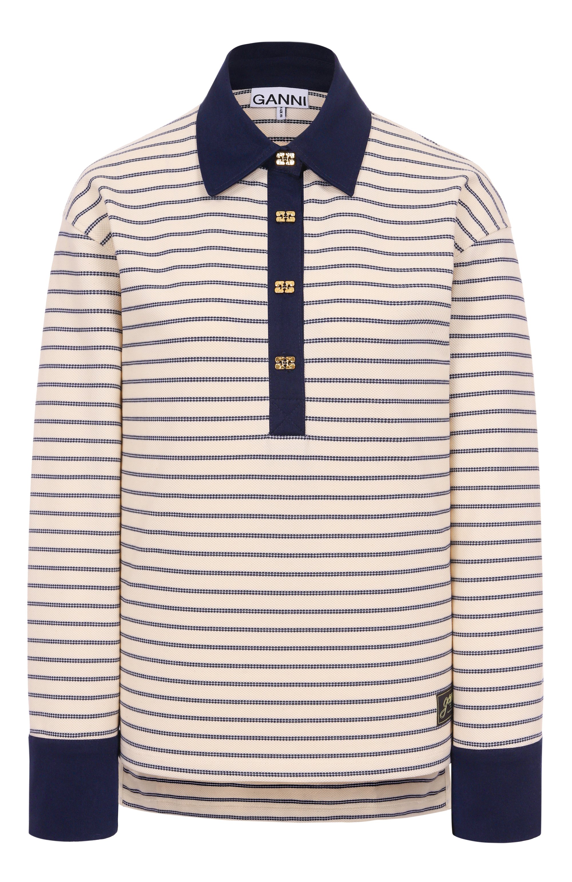 Хлопковое поло GANNI, арт. T4215, фото 1