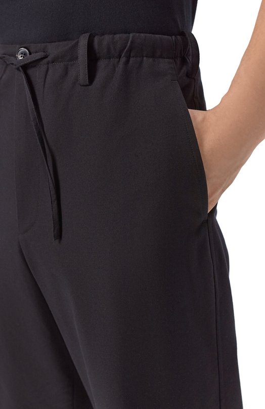 Брюки из хлопка и шерсти Dries Van Noten 020906/3302 Чёрный  020906/3302 Фото 5