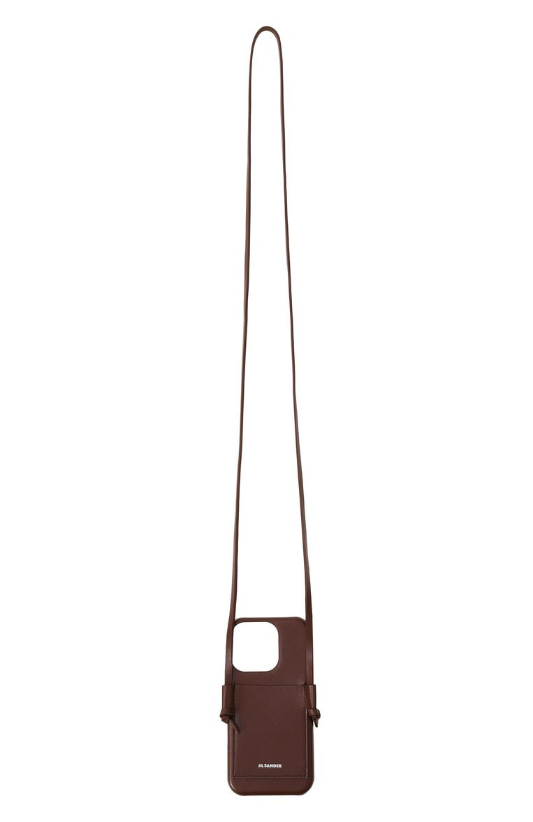 Кожаный чехол для iphone 16 pro JIL SANDER бордового цвета, арт. J07VL0043/P6986 | Фото 3 (Нос: Не проставлено; Региональные ограничения белый список (Axapta Mercury): Не проставлено; Женское Кросс-КТ: Кожа iPhone; Материал: Натуральная кожа)