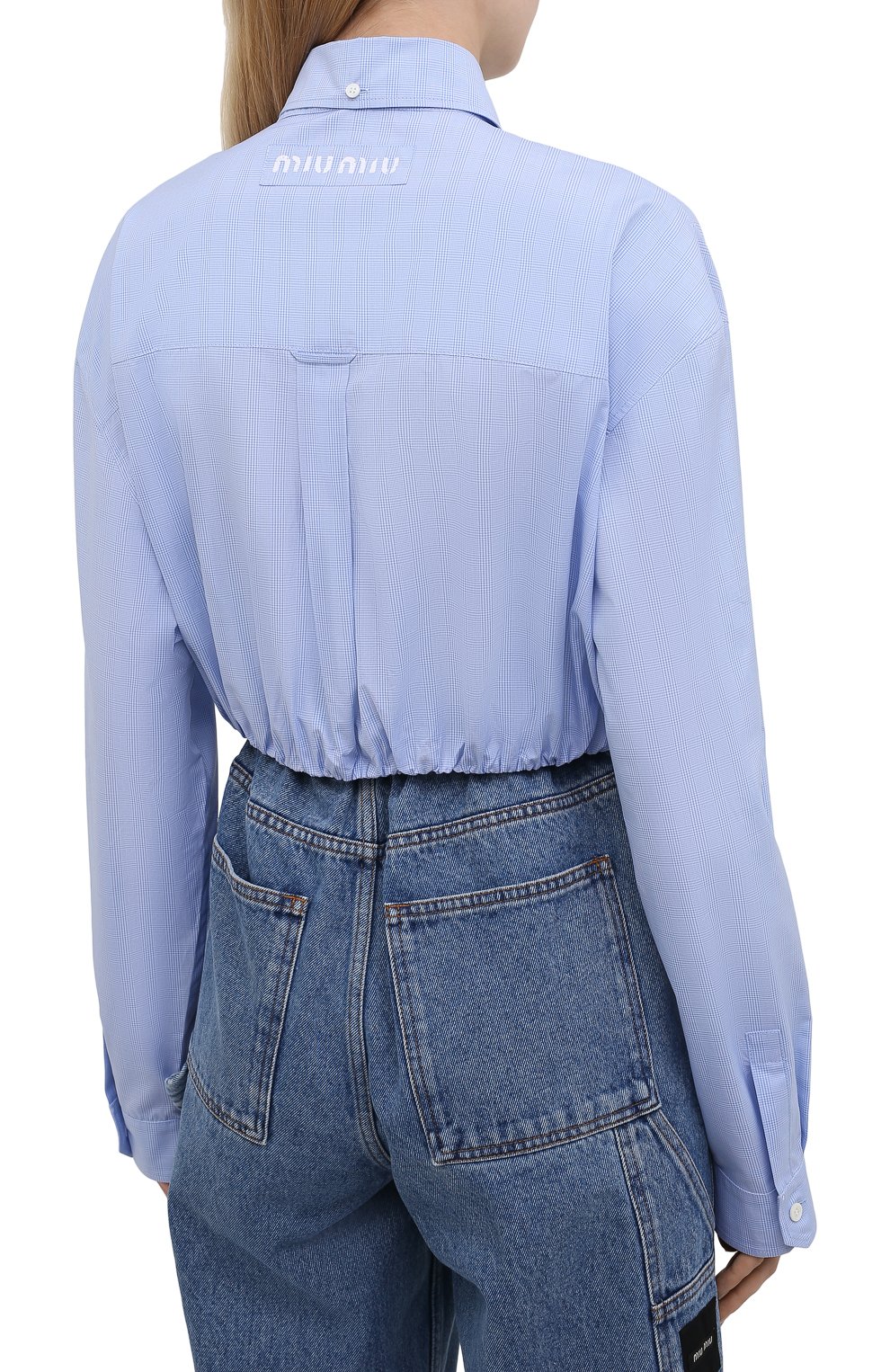 Хлопковая рубашка MIU MIU, арт. MK1569-1SCC-F0012, фото 4