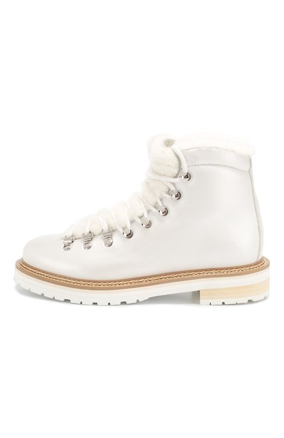 Кожаные ботинки с отделкой из овчины RALPH LAUREN, арт. 800742814, фото 3