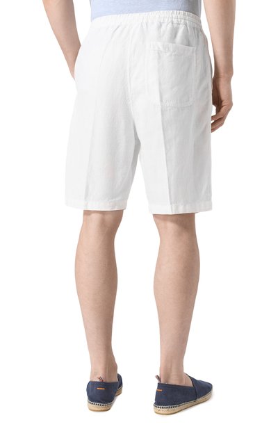 Льняные шорты 120% LINO белого цвета по цене 27100 руб., арт. 32ALIM29CM/0253/000, фото 4 Льняные шорты 120% LINO, арт. 32ALIM29CM/0253/000, фото 4