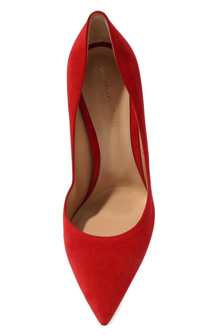 Женские замшевые туфли gianvito 105 GIANVITO ROSSI красного цвета, арт. G28470.15RIC.CAMTABS | Фото 6 (Статус проверки: Проверена категория, Проверено, Требуются правки; Каблук высота: Высокий; Материал внутренний: Натуральная кожа; Каблук тип: Шпилька; Материал внешний: Замша, Натуральная кожа; Региональные ограничения белый список (Axapta Mercury): RU; Подошва: Плоская; ширина носка стельки: 7,5, 8, 8,2, 7; толщина подошвы: 1)