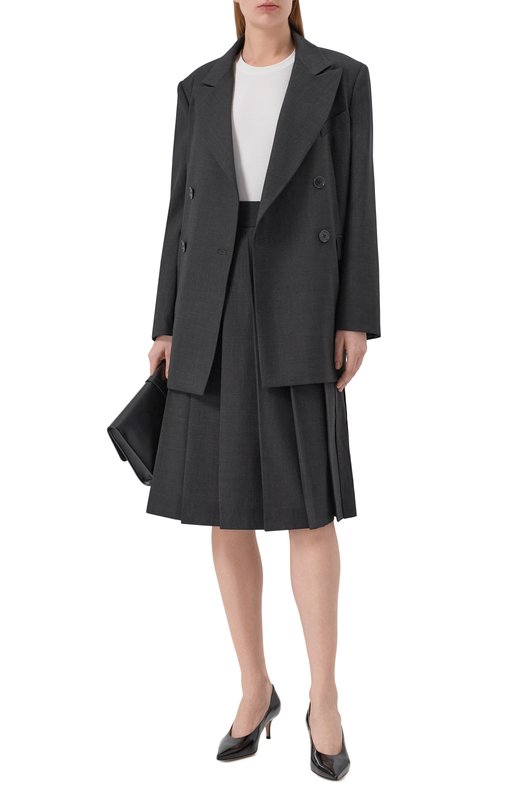 Шерстяная юбка Dice Kayek FW25J411 MCL ANTHRACITE Серый  FW25J411 MCL ANTHRACITE Фото 2