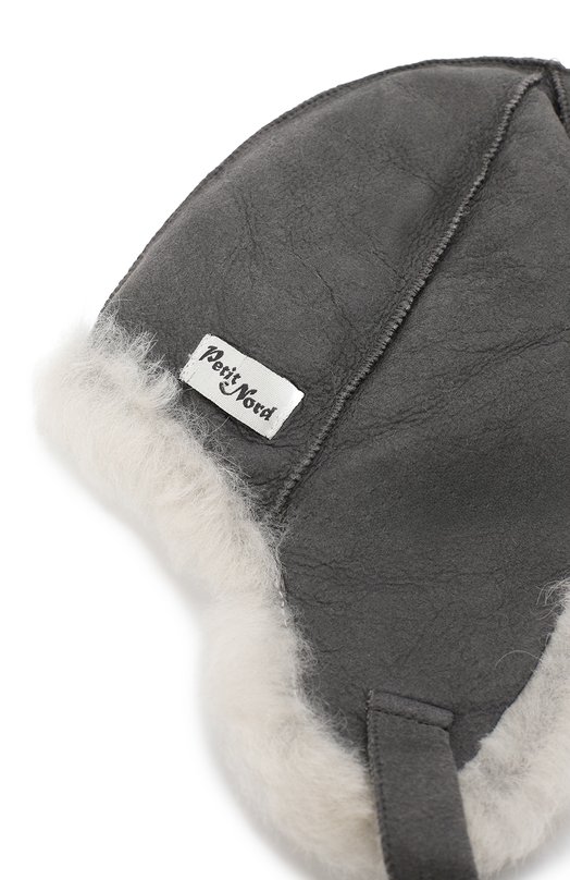 Шапка-ушанка из овчины Petit Nord Серый, фото 3