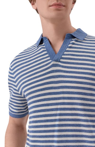 Хлопковое поло MC2 SAINT BARTH, арт. SL00010-00009L/SL0AN STRIPES C0TT0N, фото 5