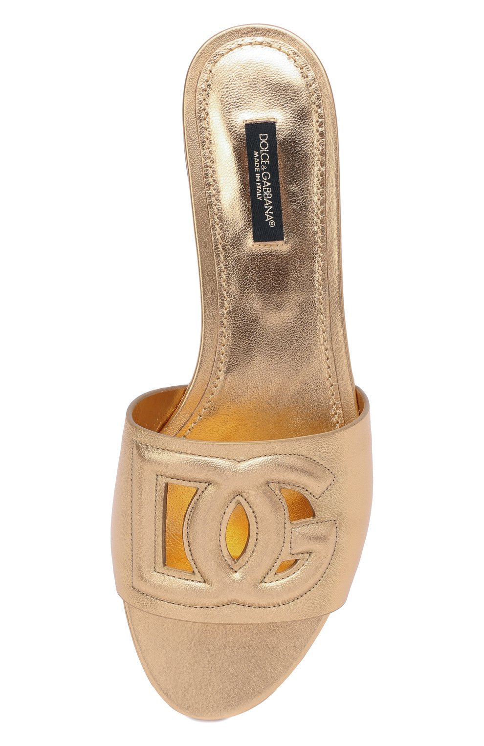 Кожаные шлепанцы bianca DOLCE & GABBANA, арт. CQ0436/A1016, фото 6