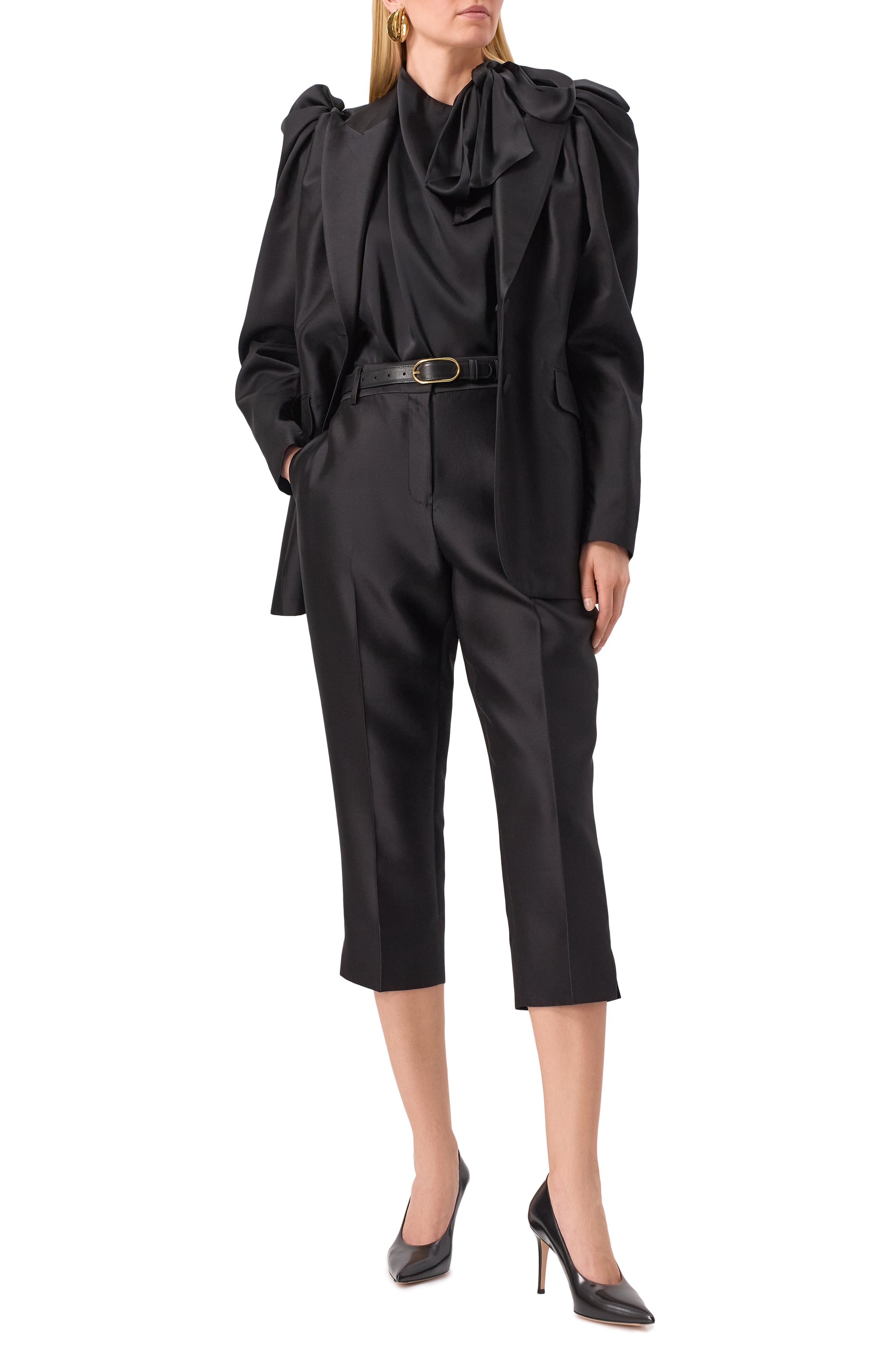 Жакет из шерсти и шелка ZIMMERMANN черного цвета по цене 327500 руб., арт. 2135JR251, фото 2 Жакет из шерсти и шелка ZIMMERMANN, арт. 2135JR251, фото 2