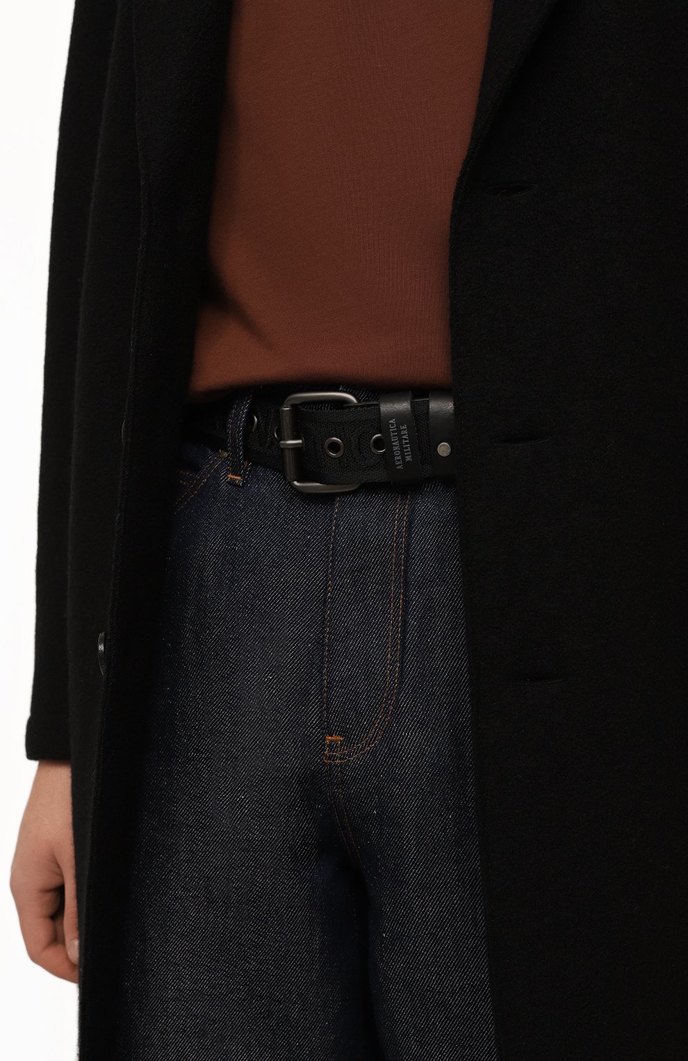 Текстильный ремень AERONAUTICA MILITARE черного цвета по цене 14250 руб., арт. 232/CI298CT3211, фото 2 Текстильный ремень AERONAUTICA MILITARE, арт. 232/CI298CT3211, фото 2