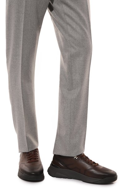 Кожаные кроссовки hy-run SANTONI, арт. MBHG22012ANEPGLB, фото 3