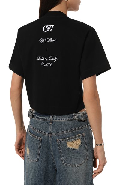 Хлопковая футболка OFF-WHITE, арт. 0WAA090S24JER003, фото 4