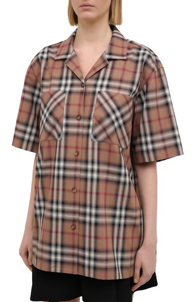 Хлопковая рубашка BURBERRY, арт. 8037341, фото 3
