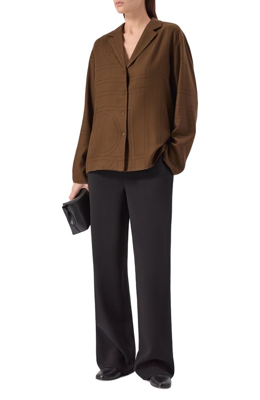 Рубашка TOTEME 251-WRT976-FB0080 Коричневый  251-WRT976-FB0080 Фото 2