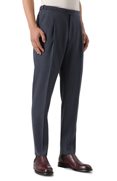 Брюки из шерсти и хлопка CORNELIANI темно-синего цвета по цене 54450 руб., арт. 264L21-2618331, фото 3 Брюки из шерсти и хлопка CORNELIANI, арт. 264L21-2618331, фото 3