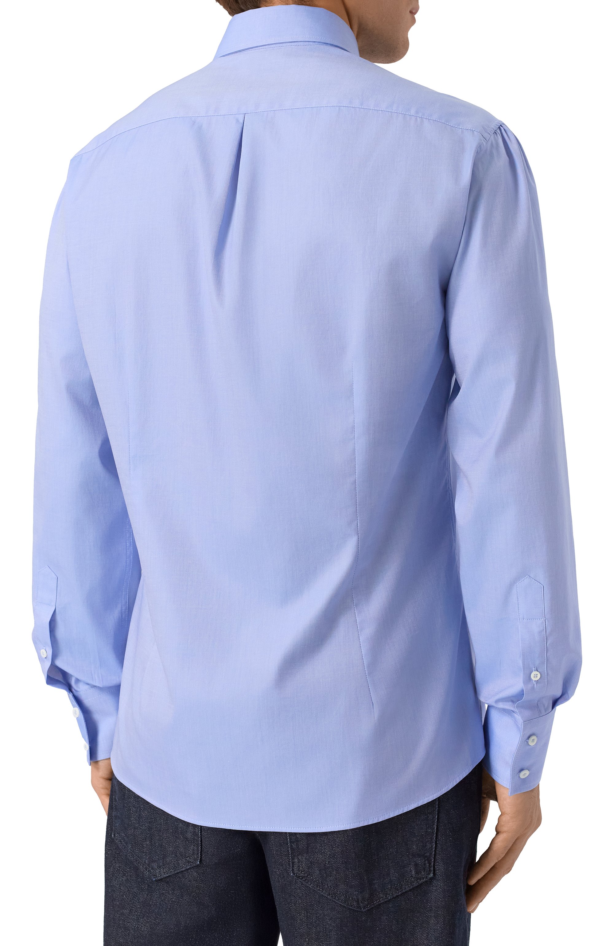 Хлопковая сорочка BRUNELLO CUCINELLI, арт. MBUC41716, фото 4