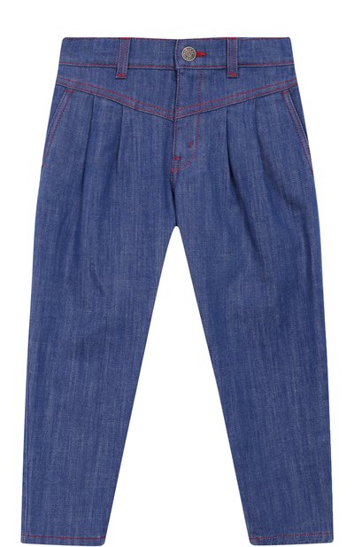 Джинсы с защипами и контрастной прострочкой GUCCI, арт. 525746/XRB27, фото 1