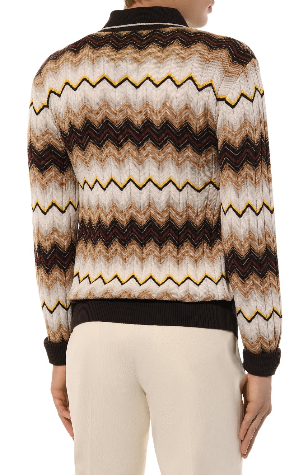 Поло из хлопка и шерсти MISSONI, арт. US24W20A/BK039V, фото 4