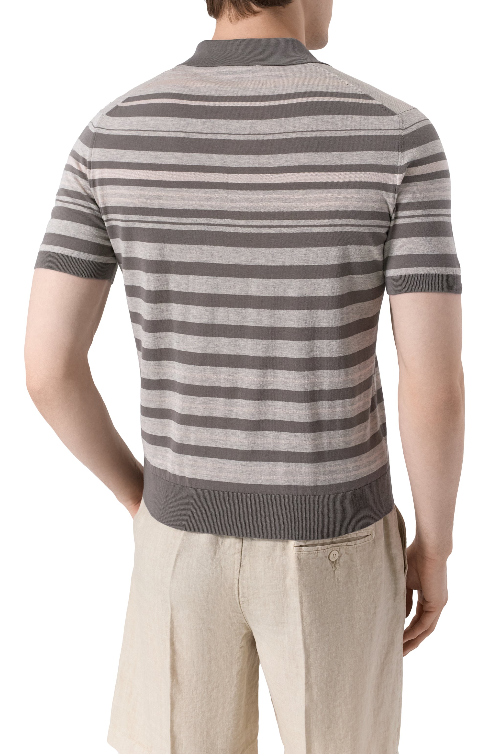 Поло из хлопка и шелка CORNELIANI, арт. 25M524-2525106, фото 4