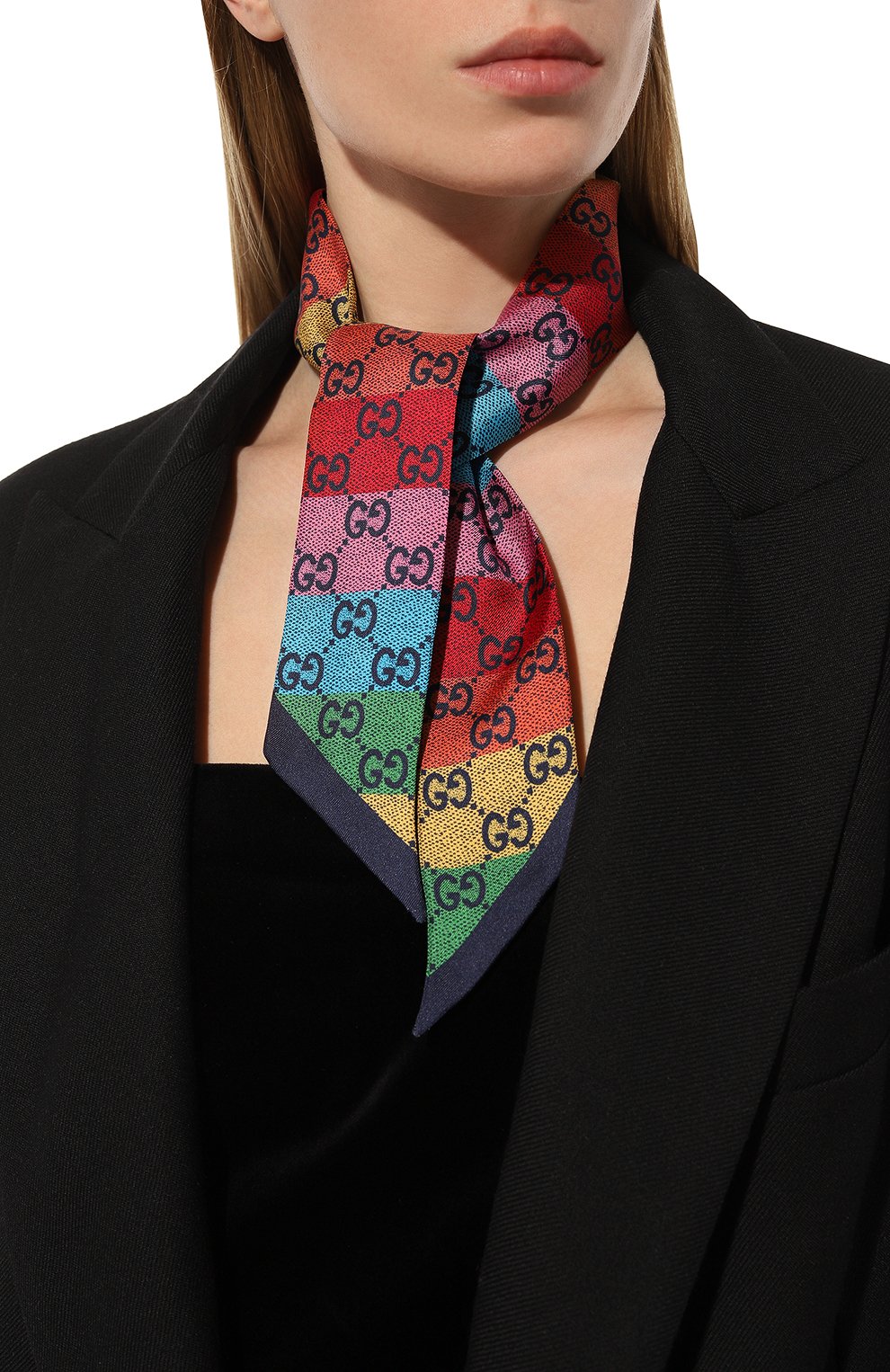 Шелковый шарф-бандо GUCCI, арт. 662780 3G001, фото 2