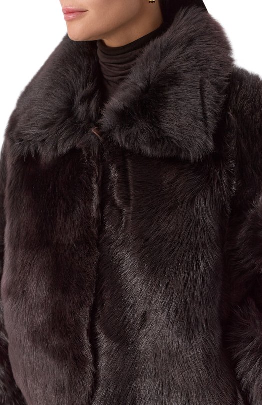 Дубленка из овчины Andrea Ya'aqov 25WSHE68B/SHEARLING Коричневый  25WSHE68B/SHEARLING Фото 5