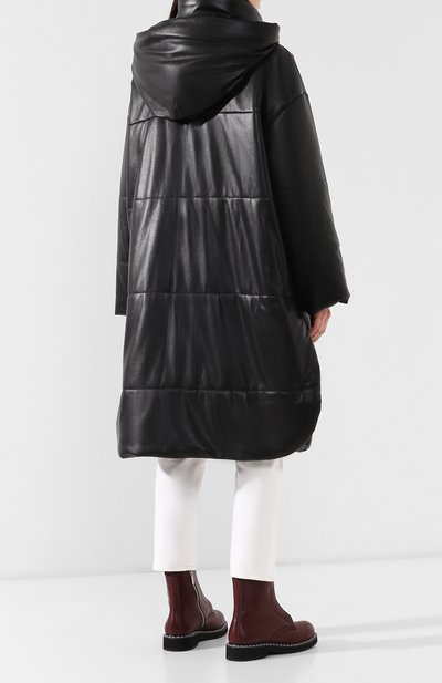 Пальто с капюшоном NANUSHKA, арт. ESKA_BLACK_VEGAN LEATHER, фото 4
