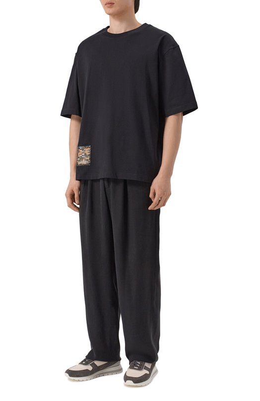 Хлопковая футболка Laneus S6LAMATH205 Чёрный  S6LAMATH205 Фото 2