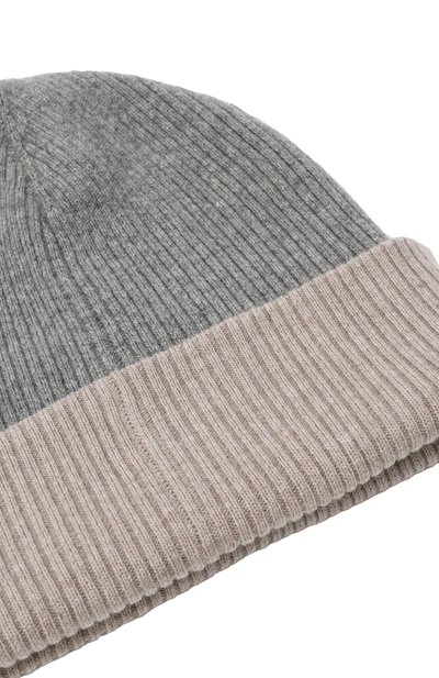 Кашемировая шапка BRUNELLO CUCINELLI серого цвета по цене 49950 руб., арт. M2293600, фото 5 Кашемировая шапка BRUNELLO CUCINELLI, арт. M2293600, фото 5